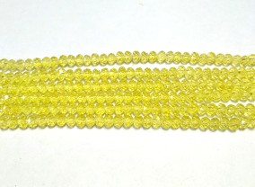 Pондель граненная, желтая, прозрачная, 3х4мм, 150шт, БХ00118/1 