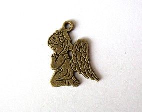 Ангелочек, цвет-латунь, 20х13мм, 1шт, Ф6001 Цвет: латунь
Размер: 25х16мм
Цена за 1шт.
 