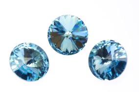 Swarovski 1122 Rivoli 18mm - Chaton Aquamarine Компонент для бижутерии Сваровски - Риволи (Swarovski Rivoli) 18 мм, цвет: Crystal Golden Shadow                    Цена указана за 1 шт.