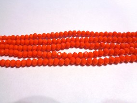  Pондель граненная, оранжевая, непрозрачная, 4мм, 150шт, БХ00163 