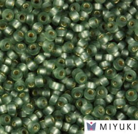 Зелёный мох, матовый/внутреннее серебрение Miyuki-15-1630, 5 гр  
