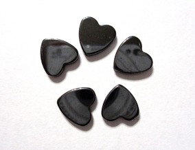 Гематит, бусина сердце, 10х10мм, НКБ26, 1шт.  