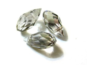 Капля, хрусталь, серая, 12х6 мм 
Цена за 10шт.