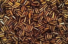 Стеклярус, бронза, 59145-3&quot;, 7,5 мм, 25гр   цена за 25г
11/0