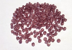 Биконусы тёмно-розовые, 2 мм, 50 шт.   