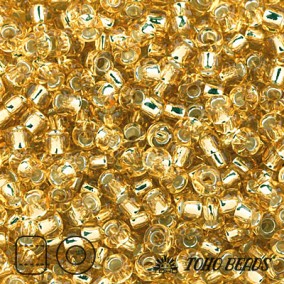 Кристалл/Золото, (Crystal/Gold Lined), окрашенный изнутри, 5гр, (TR-15-22В) 