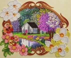 Набор для вышивания &quot;Весна&quot;, 29х36 см, 41 цвет  